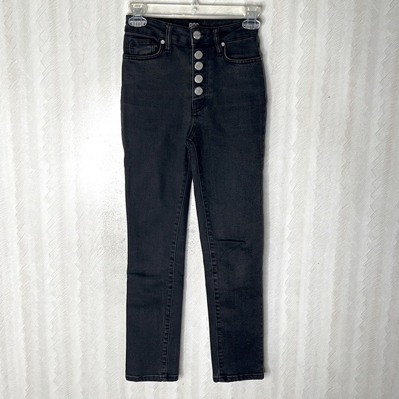 💙 BDG Urban outfitters black Denim girlfriend high rise jeans Size 24 - Picture 7 of 10